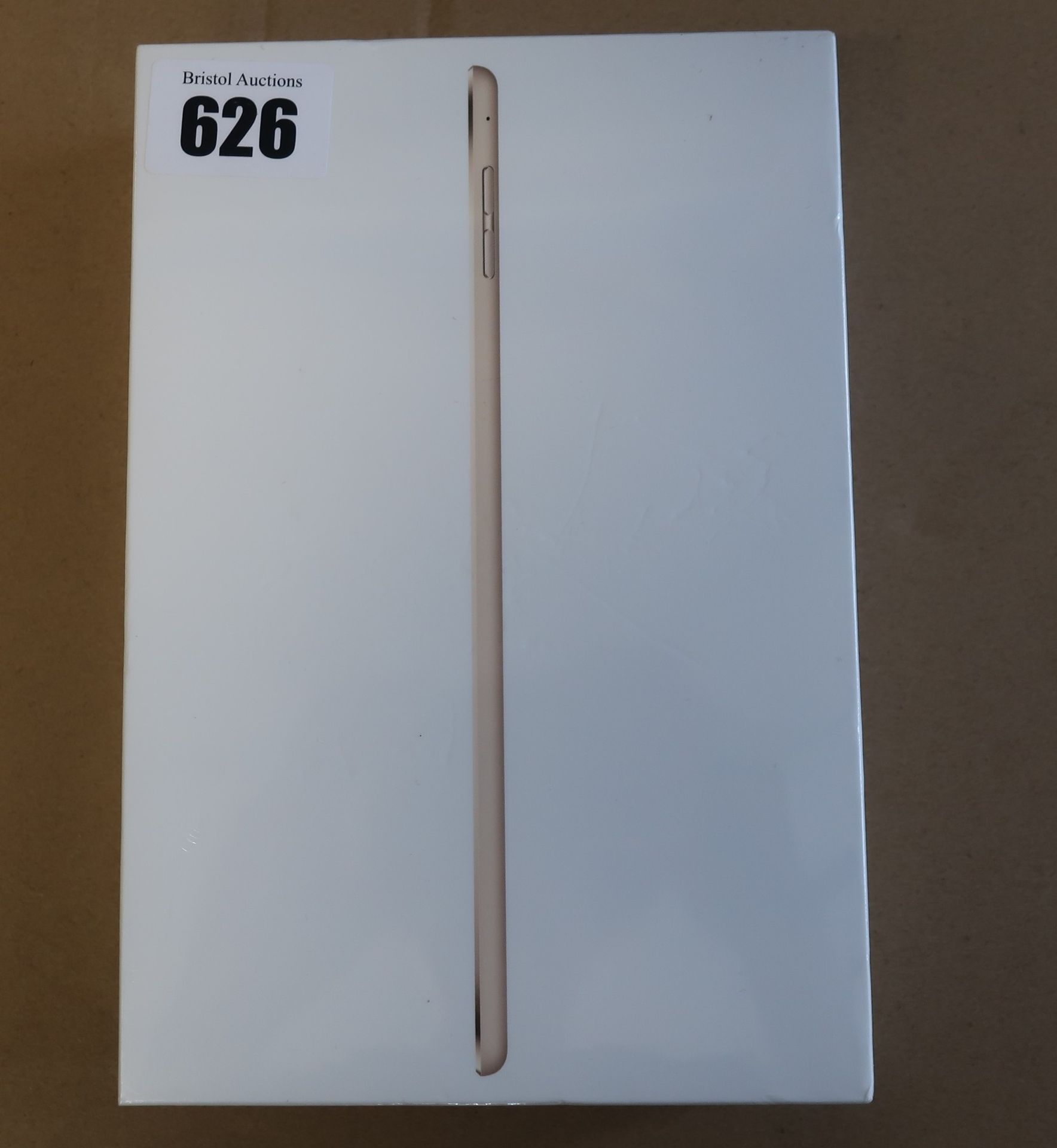 A boxed as new Apple iPad Mini 4 Wi-Fi 128GB A1538 in Gold (Serial: F9FV584WGHKL) (US Plug)