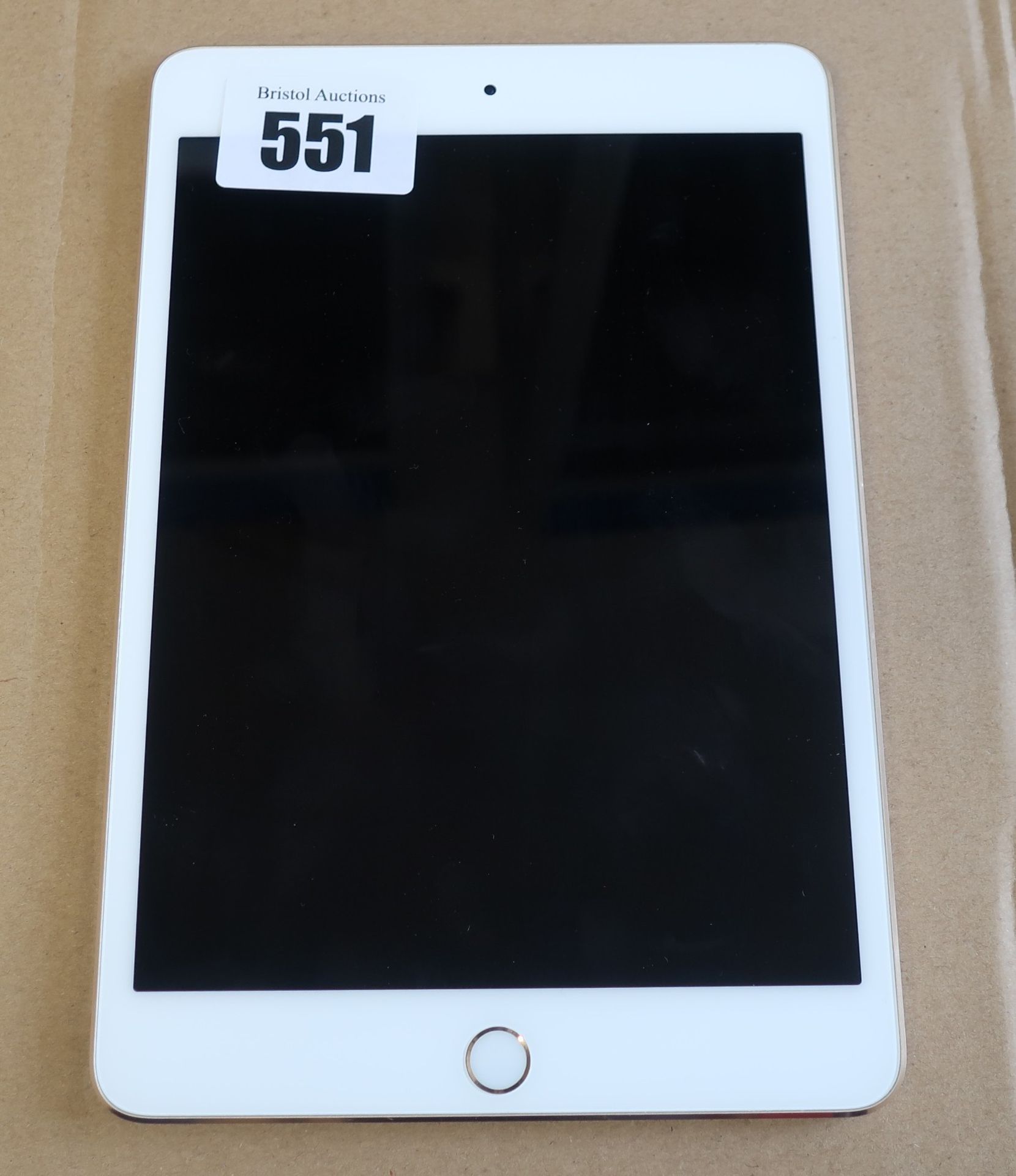 A pre-owned Apple iPad mini 4 (Wi-Fi Only) A1538 128GB in Gold (Serial: DLXQ52ABGHKL) (Activation