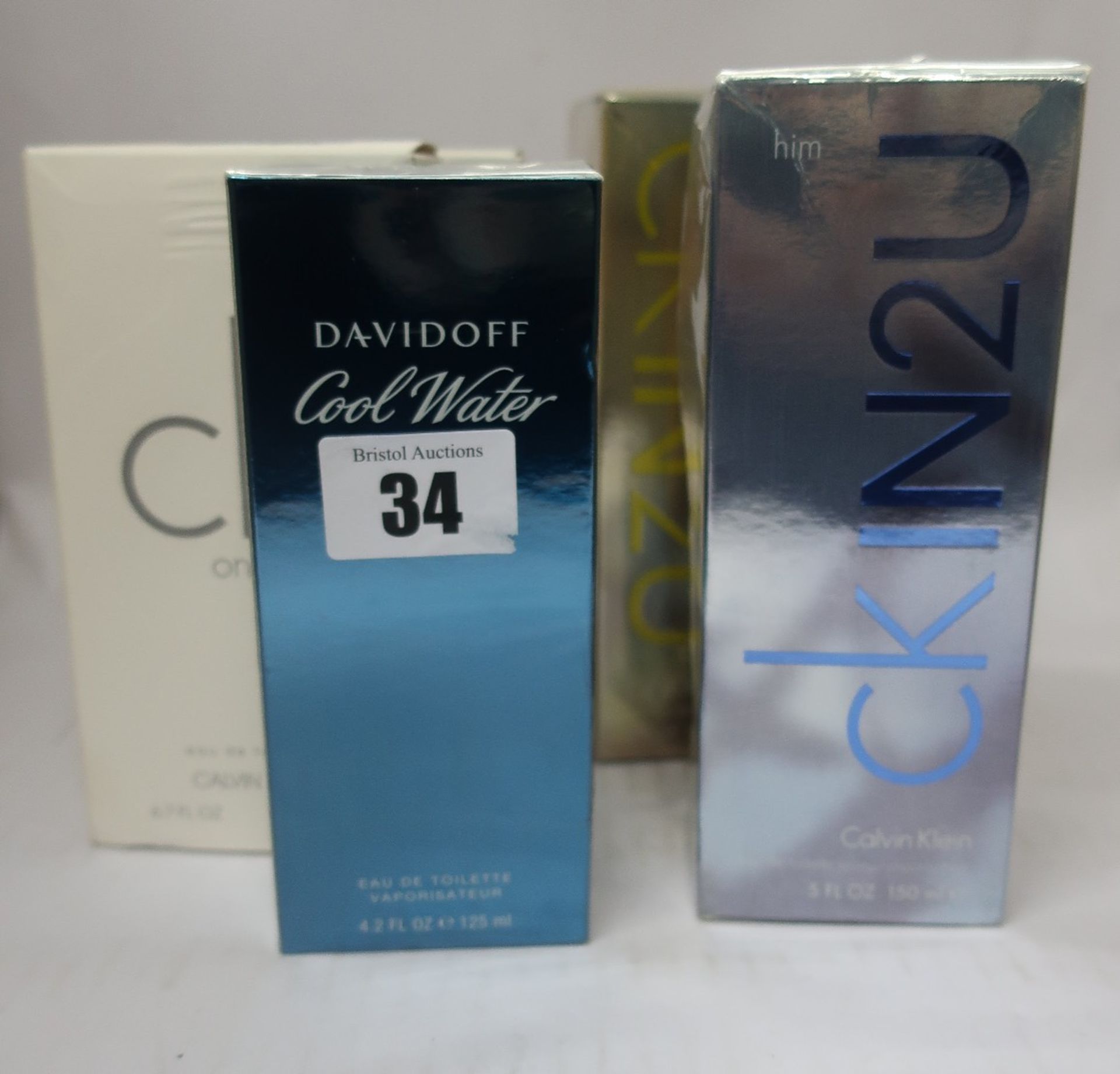 An as new Davidoff Cool Water eau de toilette (125ml), two as new Calvin Klein CK One eau de