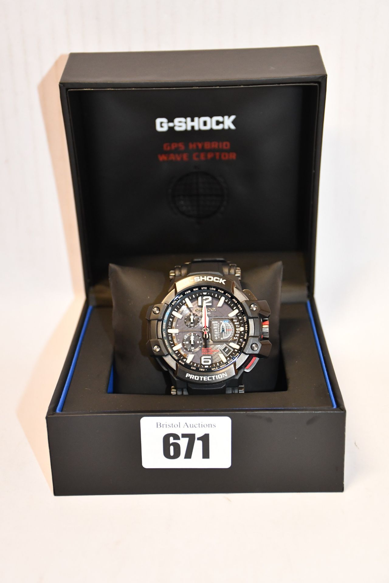 A boxed as new Casio G-Shock Protection tough solar water resistant watch (GPW100).