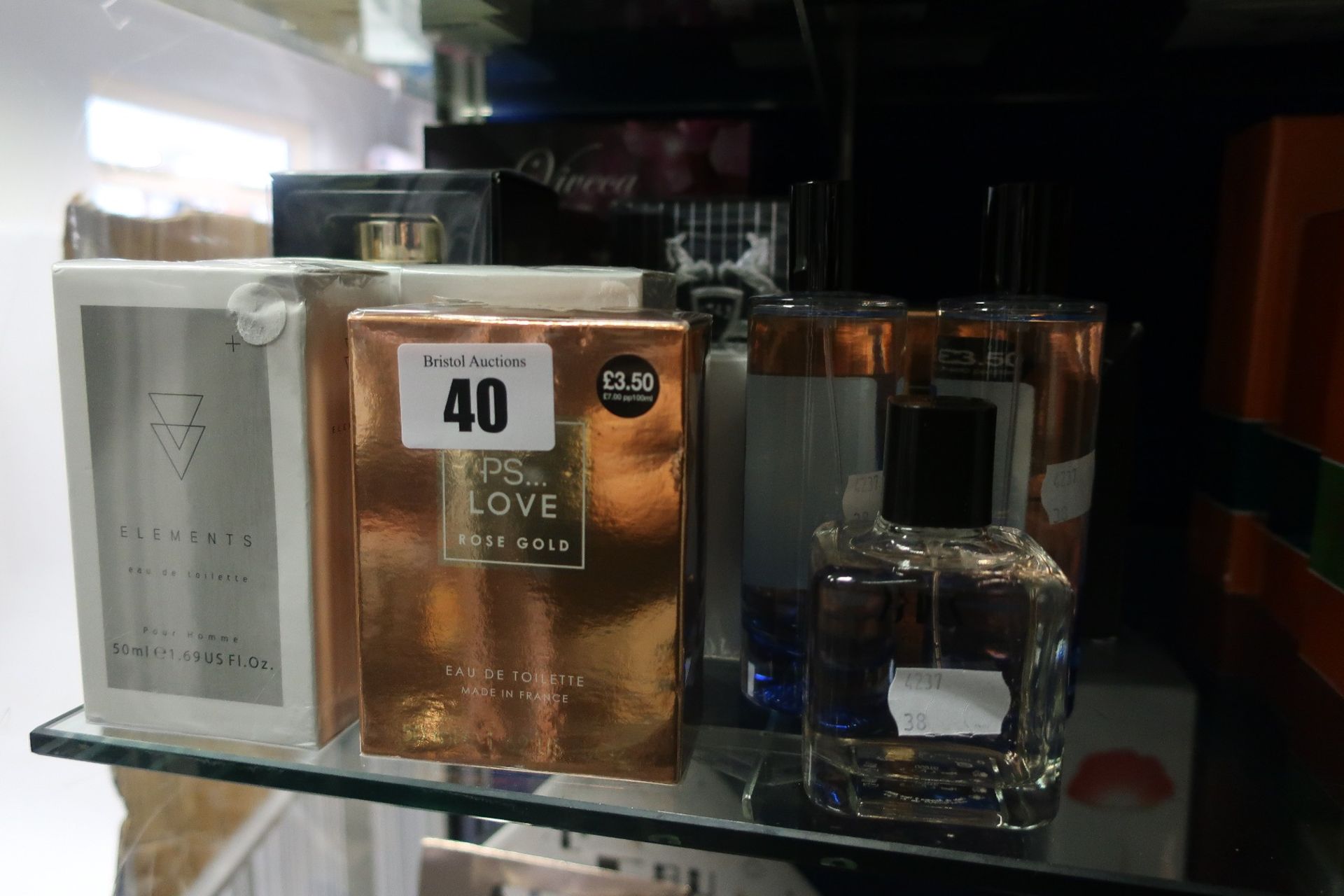 A quantity of as new perfumes to include Zara, Layton, Elements and P.S Love.