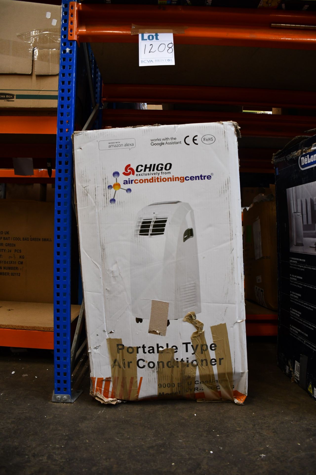 One boxed Chigo portable type air conditioner (KYR-25CO/AG).