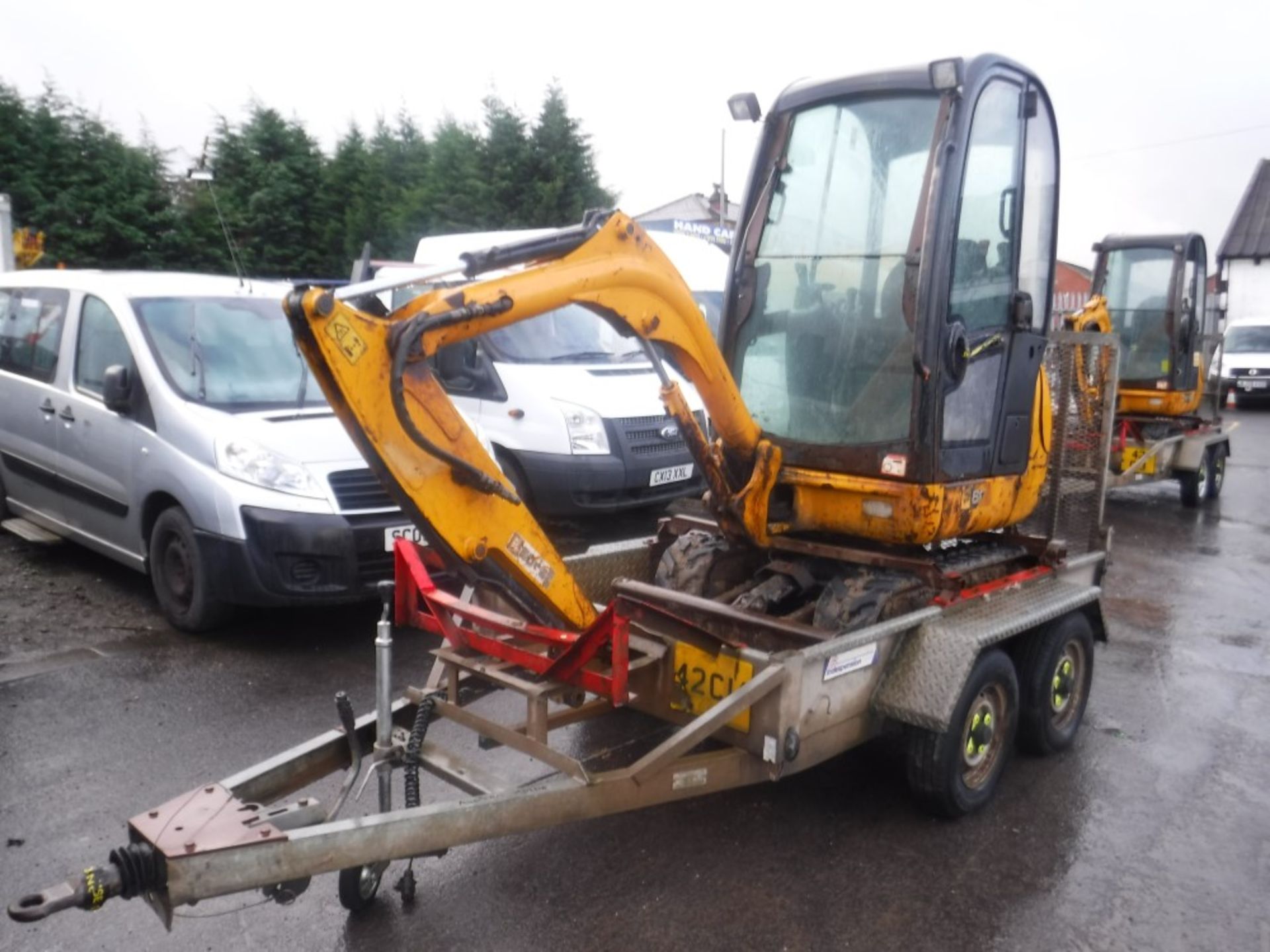 2008 JCB 801.5 MINI DIGGER C/W TRAILER, 2900 HOURS (DIRECT ELECTRICITY NW) [+ VAT]