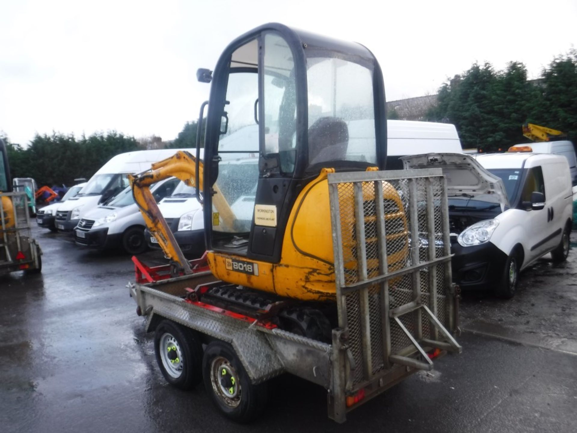 2008 JCB 801.5 MINI DIGGER C/W TRAILER, 1820 HOURS (DIRECT ELECTRICITY NW) [+ VAT] - Image 2 of 4