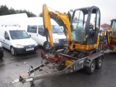 2008 JCB 801.5 MINI DIGGER C/W TRAILER, 2473 HOURS (DIRECT ELECTRICITY NW) [+ VAT]