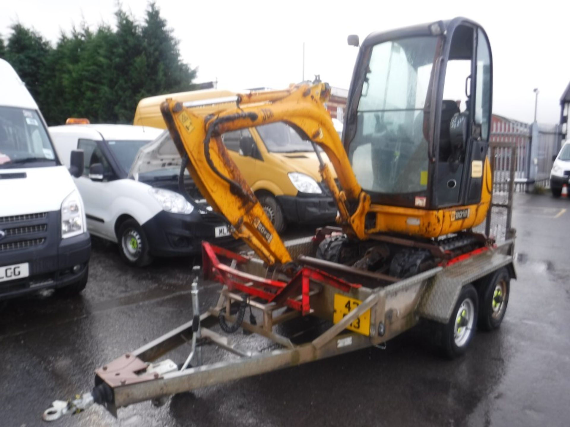 2008 JCB 801.5 MINI DIGGER C/W TRAILER, 1820 HOURS (DIRECT ELECTRICITY NW) [+ VAT]
