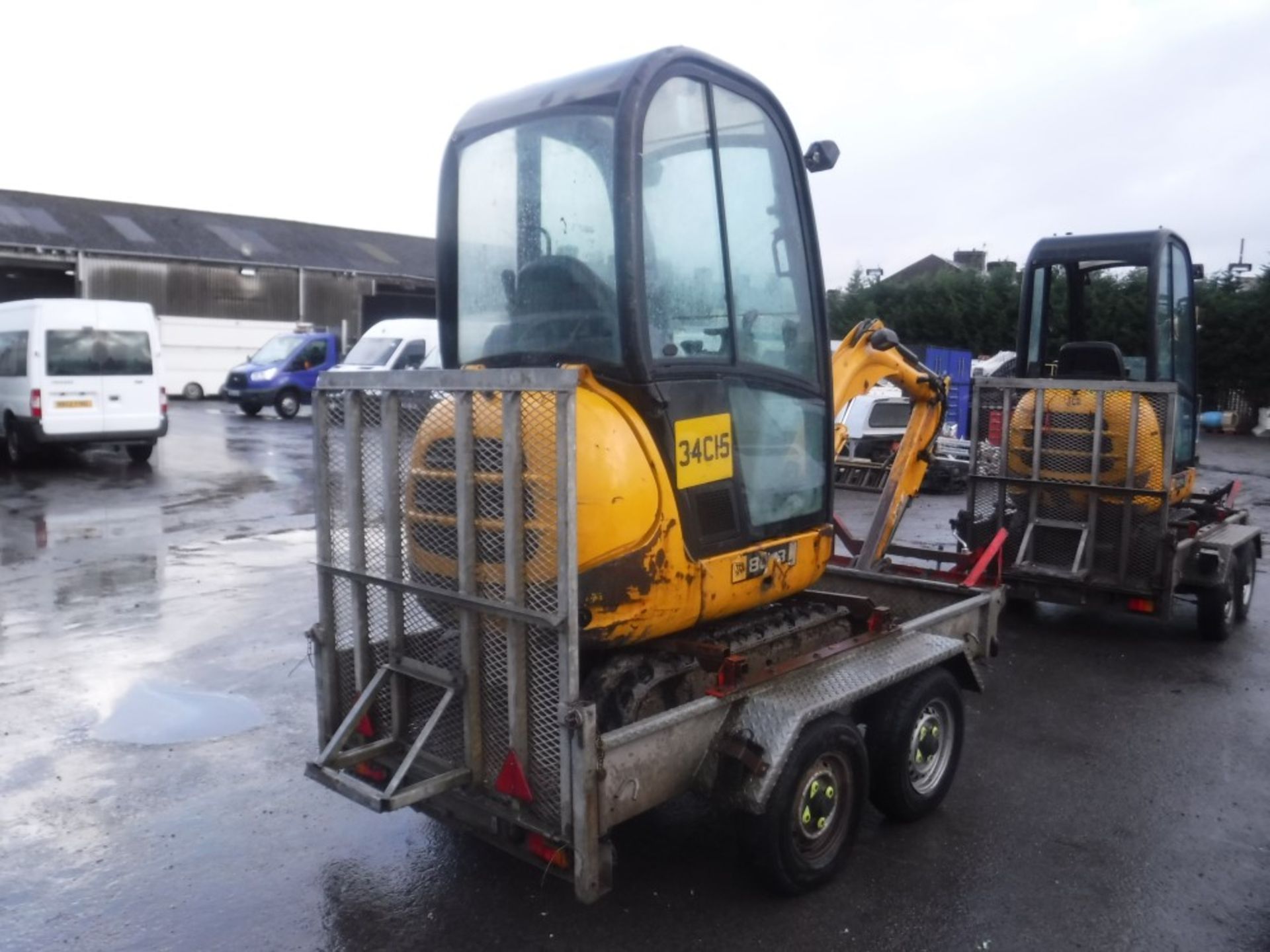 2008 JCB 801.5 MINI DIGGER C/W TRAILER, 2900 HOURS (DIRECT ELECTRICITY NW) [+ VAT] - Image 3 of 4