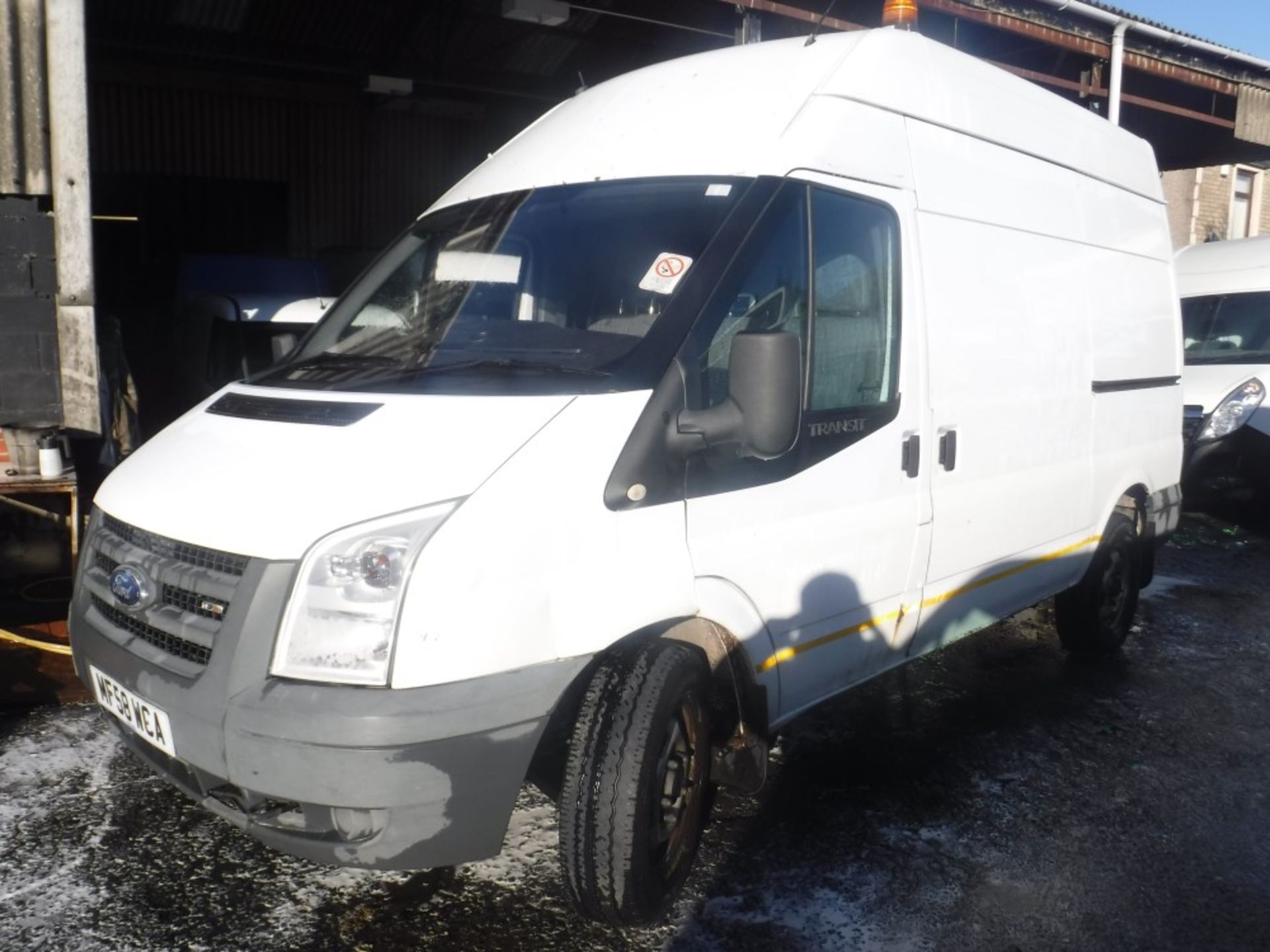 58 reg FORD TRANSIT 115 T350M RWD (DIRECT ELECTRICITY NW) 1ST REG 09/08, TEST 06/19, 123392M, V5 - Image 2 of 6