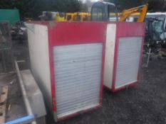 2 X UTILITY BOXES WITH ROLLER SHUTTERS [NO VAT]