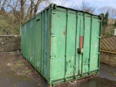 20FT STEEL CONTAINER (SOLD ON SITE - TO BE COLLECTED FROM PARK VIEW, PARK ROAD, PADIHAM) [NO VAT]