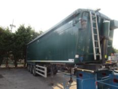 2016 WEIGHTLIFTER 65 Cu Yd ALLOY PLANKSIDE TIPPING TRAILER, SLOPING FRAME CHASSIS, SLOPING FORWARD