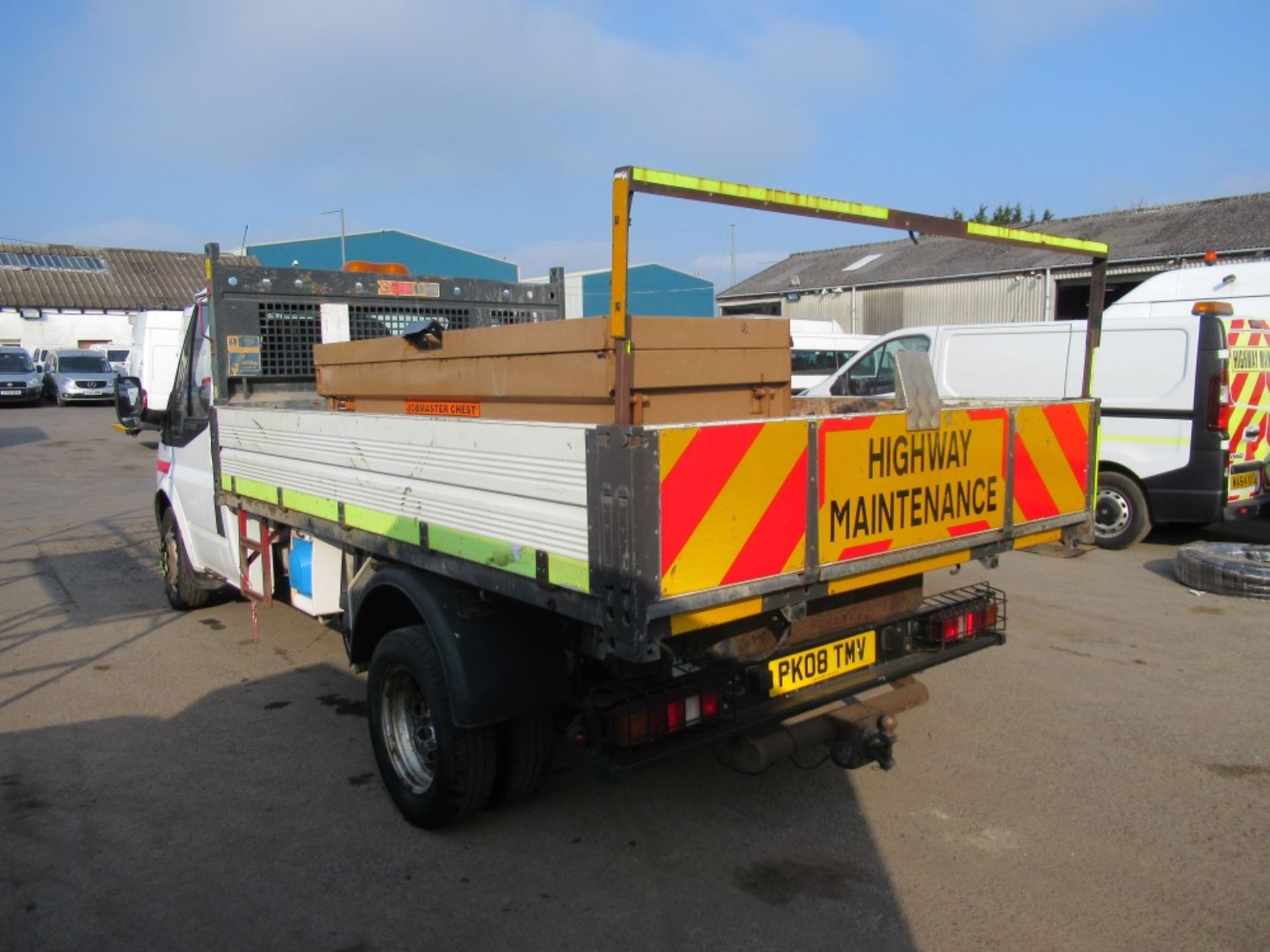 08 reg FORD TRANSIT 100 T350M TIPPER (DIRECT COUNCIL) 1ST REG 03/08, 52213M, V5 HERE, 1 OWNER FROM - Image 3 of 5