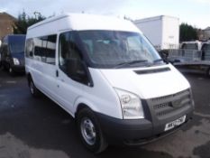 12 reg FORD TRANSIT 135 T350 RWD MINIBUS, 1ST REG 04/12, 132407M WARRANTED, V5 HERE, 1 OWNER FROM