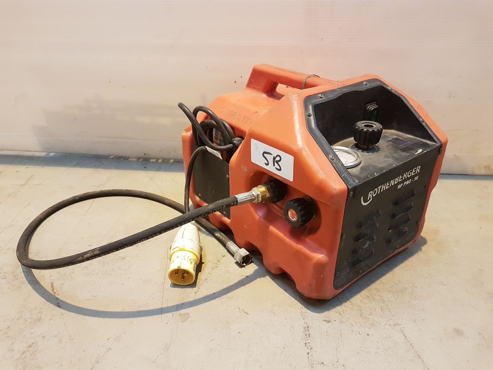 Rothenberger RP PRO 111 PIPE PRESSURE TEST PUMP-ELEC 110v 530R2939, working