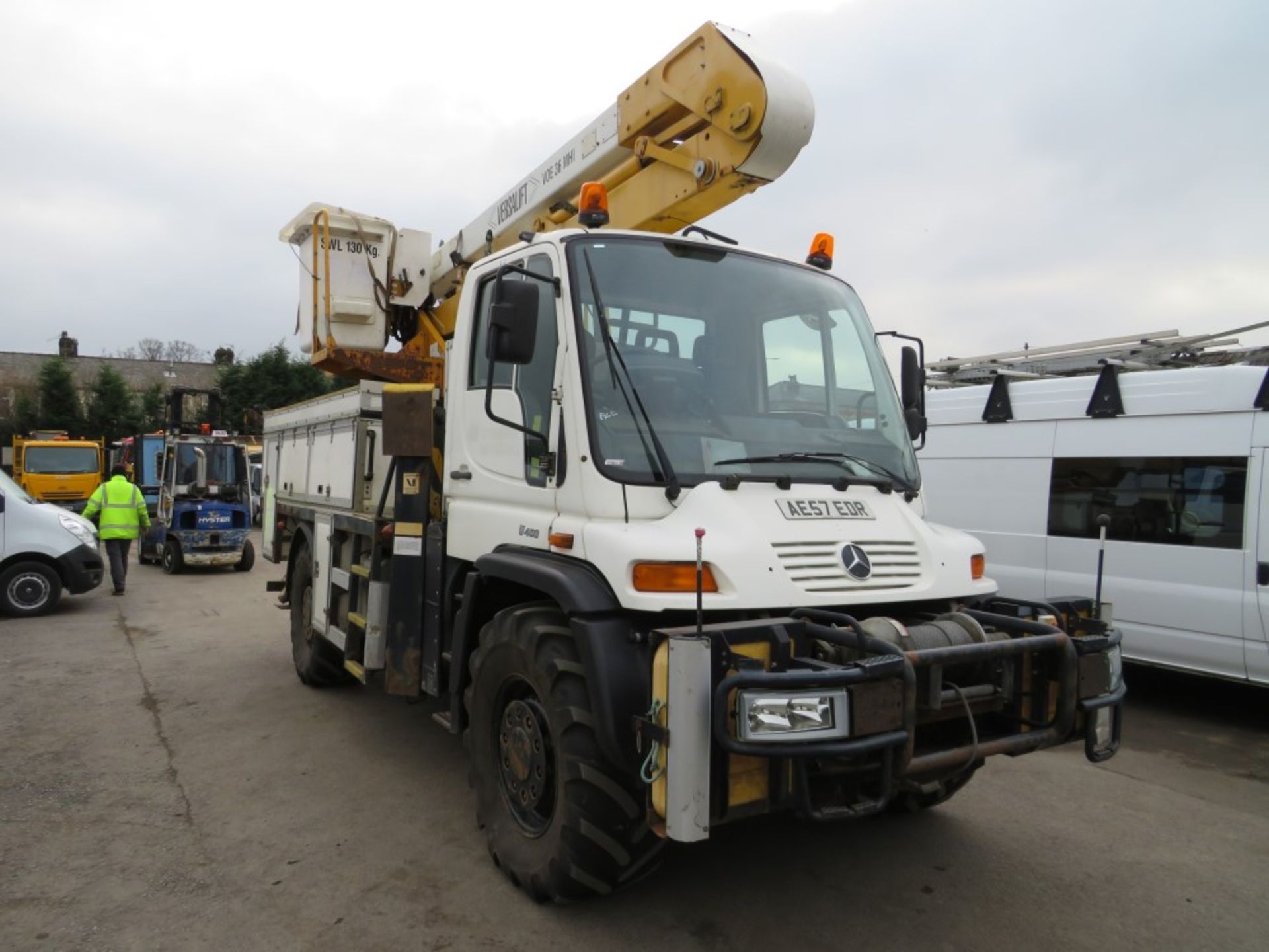 07 reg MERCEDES UNIMOG C/W VERSALIFT VOE36MHI TELESCOPIC HOIST, 1ST REG 09/07, TEST 10/20,