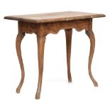 A 19th century Continental oak side table on cabriole supports, 79cmW Provenance: from the estate of