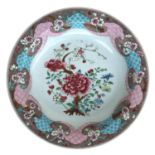 A 19th century famille rose charger, 34.7cmD