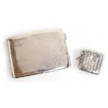 A silver cigarette case bearing the crest of the Royal Warwickshire Regiment, A & J Zimmerman Ltd,