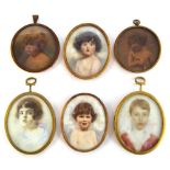 A group of six portrait miniatures of children (6) Provenance: from the estate of Elizabeth Pepys-