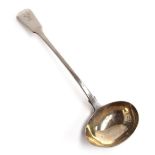 A crested Fiddle pattern silver ladle, by George Adams for Chawner & Co, London 1871, 9oz