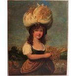 Thomas Faed R.A., H.R.S.A (1826-1900, British) The Young Gleaner, oil on canvas, 65x55cm