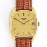 A GENTLEMAN'S STEEL AND GOLD PLATED RECTANGULAR LONGINES WRIST WATCH CIRCA 1970s, REF 86610612,