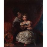 Attributed to Sir Thomas Lawrence RPA (1769-1830,British) Portrait of a Mother and Child with a