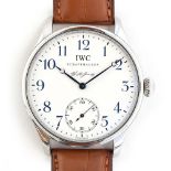 A GENTLEMAN'S IWC limited edition oversized, 'Portuguese' F.A Jones. WRIST WATCH DATED 2006