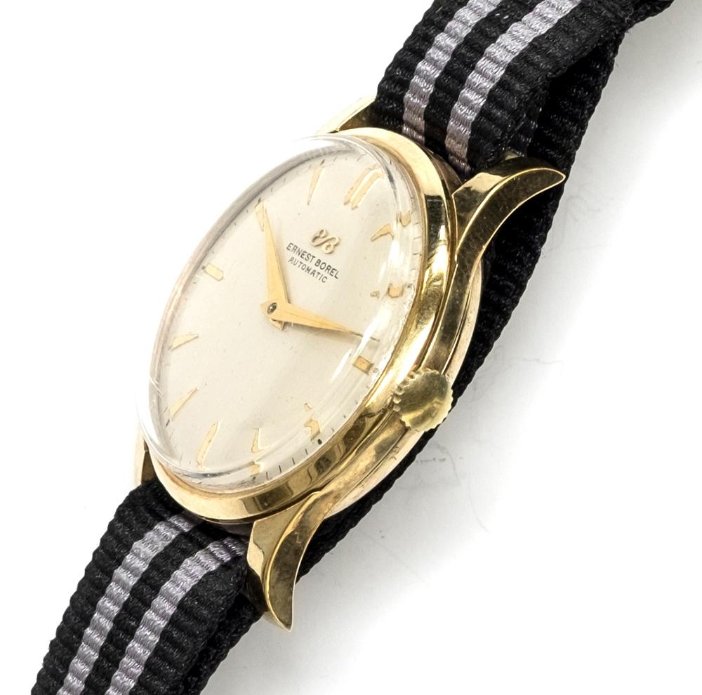 A GENTLEMAN'S 9CT GOLD ERNEST BOREL WRIST WATCH CIRCA 1950/60s, parchment dial - Image 3 of 3