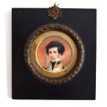 Manner of Thomas Uwins. Miniature portrait of Admiral Sir Charles Christopher Parker, 5th Baronet (