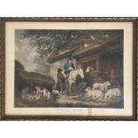 After George Morland. The Country Butcher, by W.Ward, published in 1798, coloured mezzotint, 54x73cm