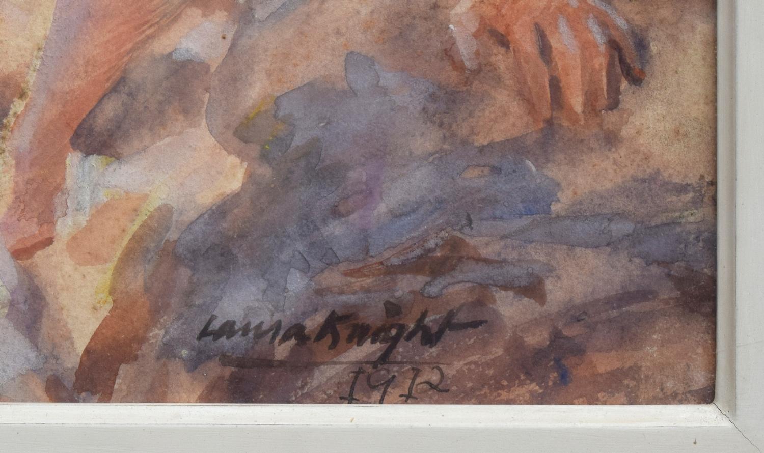 Dame Laura Knight RA, RWS, RE, RWA, PSWA, DBE (1877-1970), The Bathing Pool, gouache on paper, - Image 3 of 3