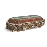 A 19th century highly decorated stereoscope, the original box inscribed 'By Royal Letters Patent,