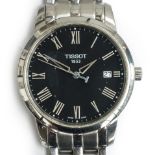 A GENTLEMAN'S STAINLESS STEEL TISSOT QUARTZ WRIST WATCH PRESENT PRODUCTION MODEL, REF T033410 A