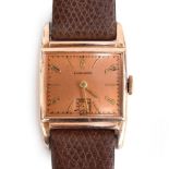 A 10CT GOLD FILLED LONGINES WRIST WATCH *BROKEN CRYSTAL* CIRCA 1940s, REF 7324448