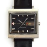 A RARE GENTLEMAN'S STAINLESS STEEL RADO MANHATTAN DAY DATE WRIST WATCH CIRCA 1970s