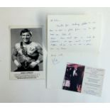 Boxing interest, a signed photograph of John H. Stracey, Undefeated British Welterweight Champion