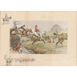 'Snaffles' (Charles Johnson Payne, 1884-1967), 'Prepare to Receive Cavalry, colour print, signed