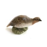 Royal Copenhagen figure of a partridge, with green printed and underglaze blue factory marks,