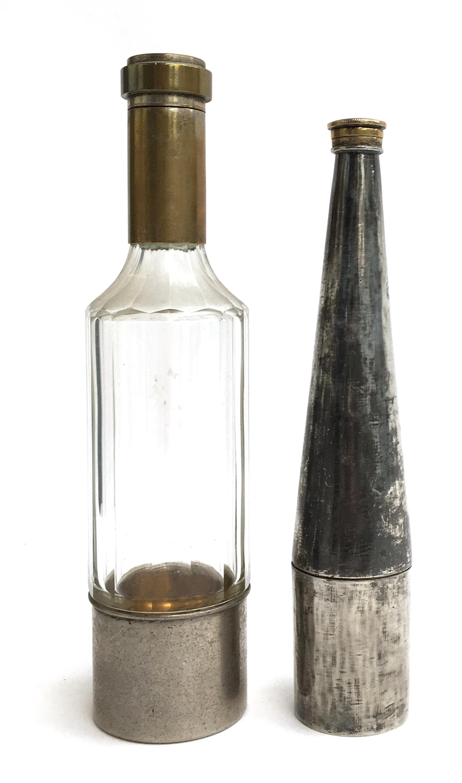 A silver plate conical saddle flask by James Dixon & Sons with removable beaker, 25.5cmH; together - Image 2 of 2