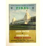 Football Association Challenge Cup Competition Final programme, Leeds United v Sunderland, 5th May
