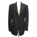 A gents three piece grey light check wool suit, John Hazzard & Son Sherborne 1956, with turnups, 44"