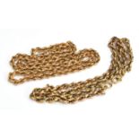 A twisted rope link 9ct gold necklace; together with bracelet, approx weight 22g plus others