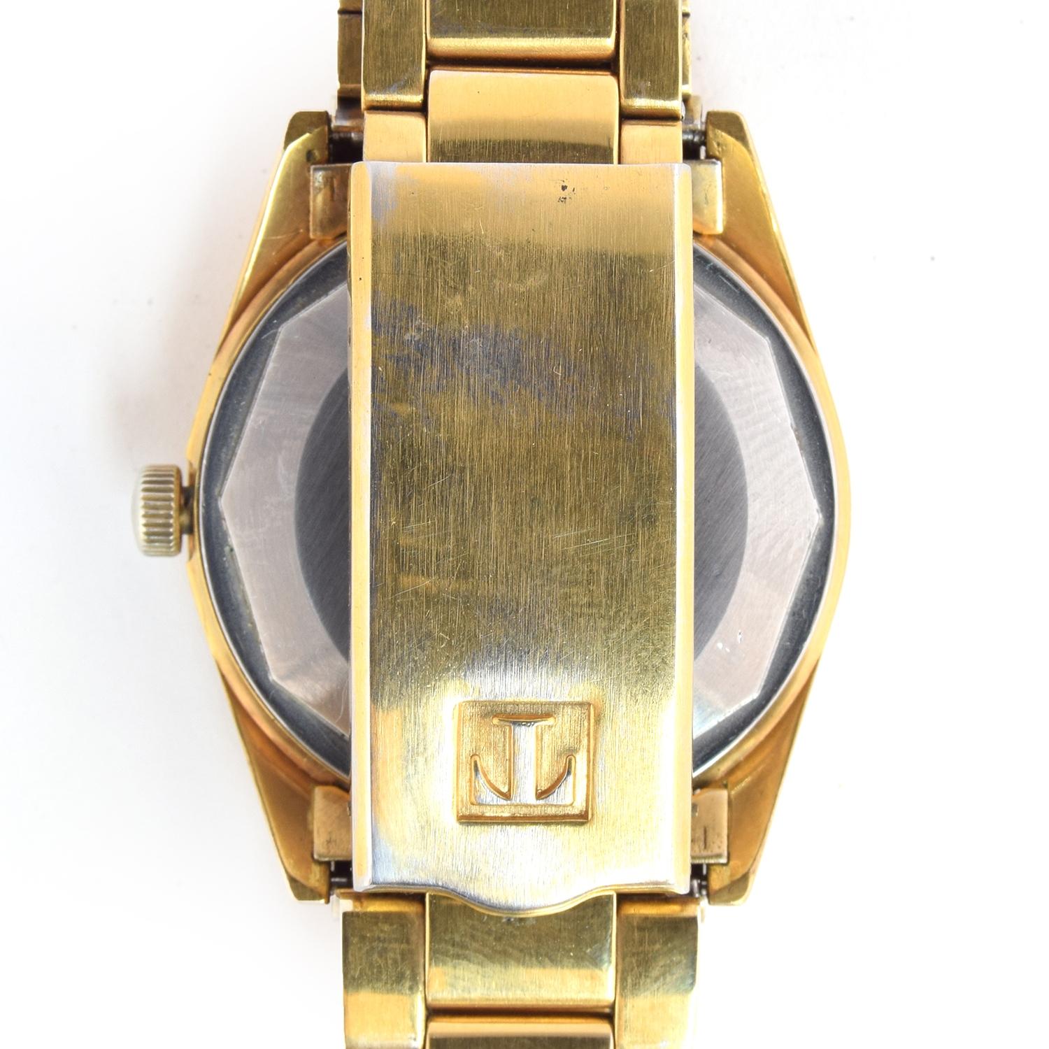 A TISSOT SEASTAR AUTOMATIC GENTLEMAN'S GOLD PLATED WRIST WATCH WITH DATE Circa 1960s, ref. 44543-1X, - Image 3 of 3