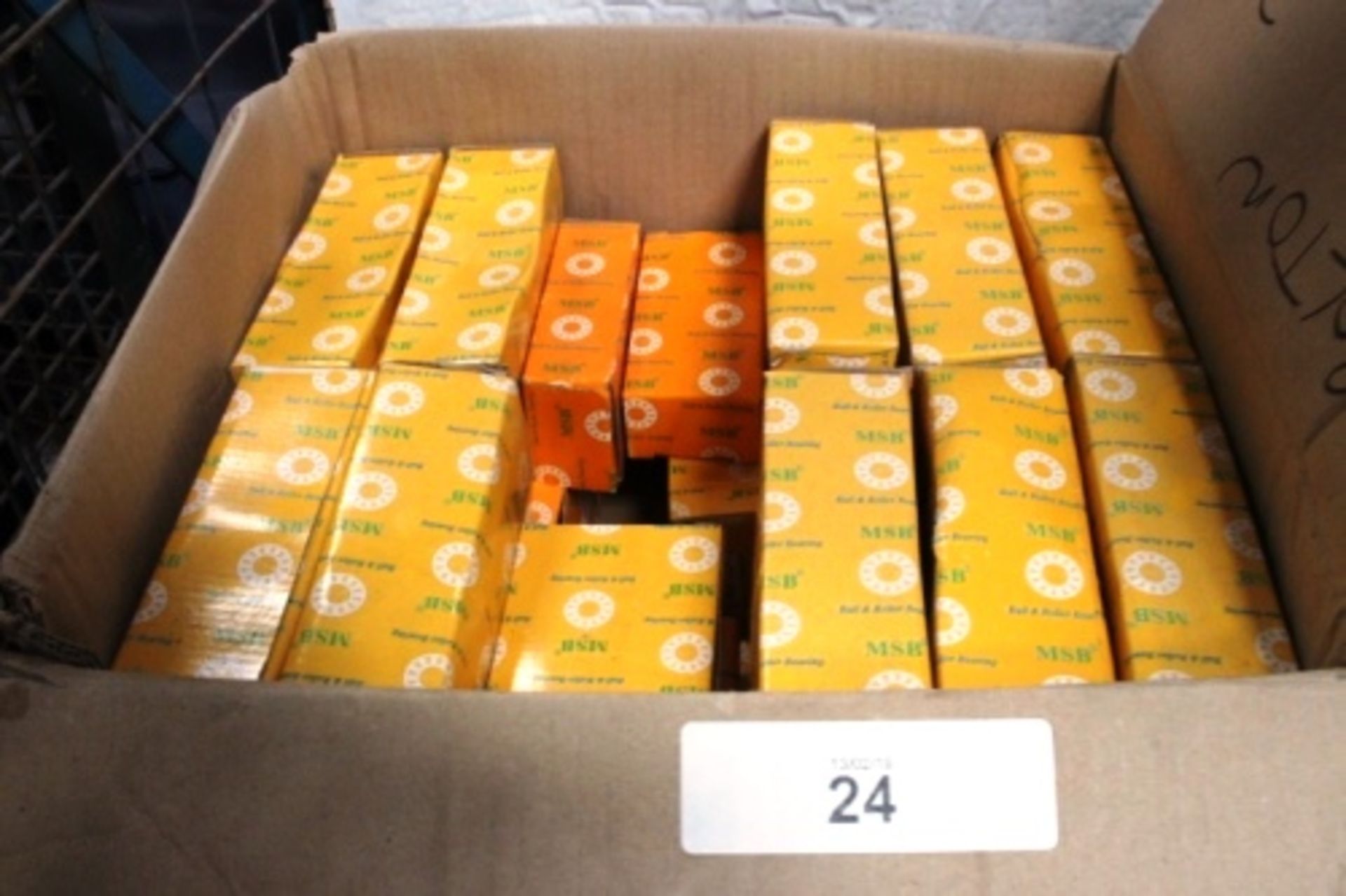 A box of MSB bearings, various models including UCFL208, UPC204-12, UCFL206 - New in box (TC2)