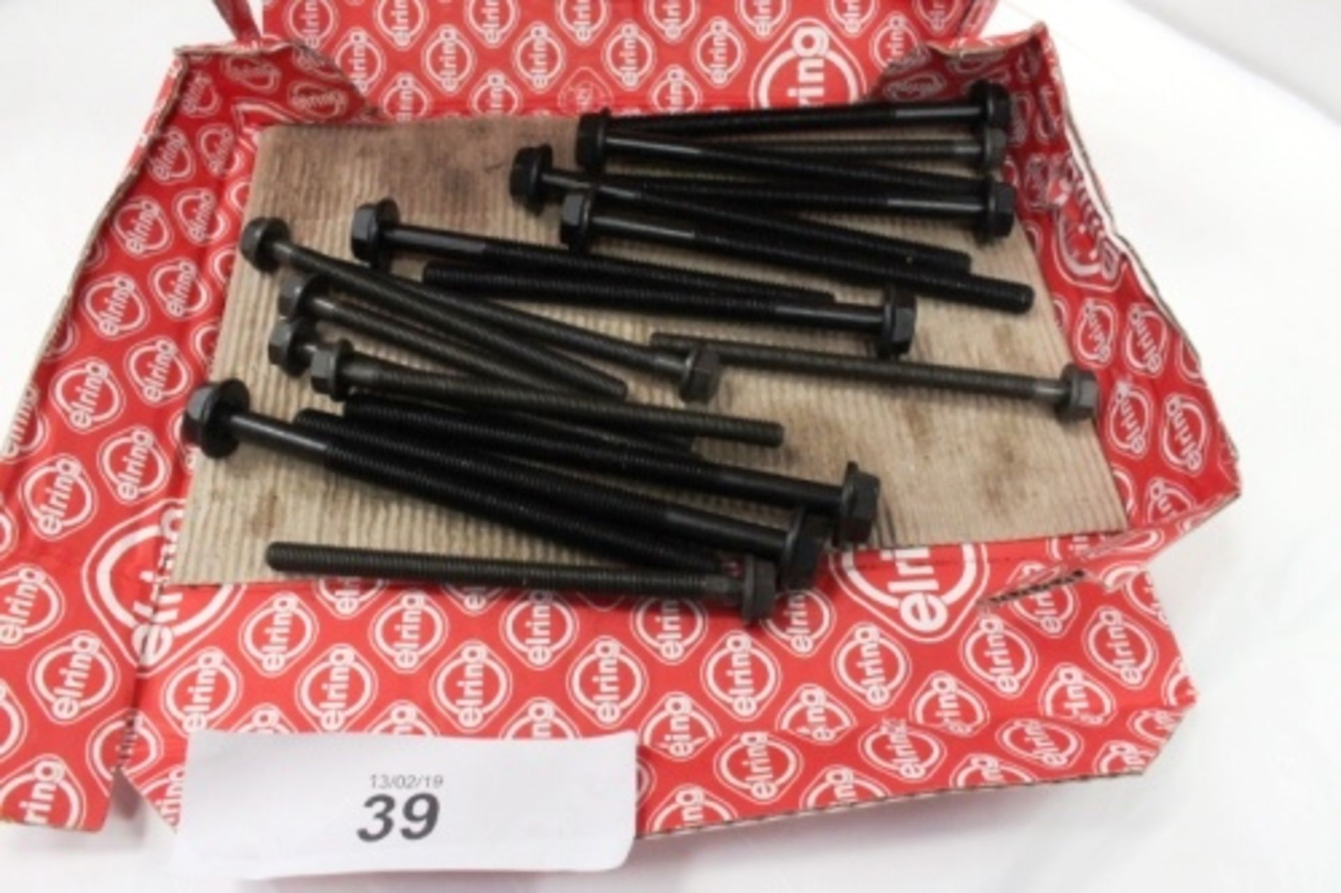 A box of Elring cylinder head bolts, RRP £23.99 for Ford Transit, reference number 733.100 - New (