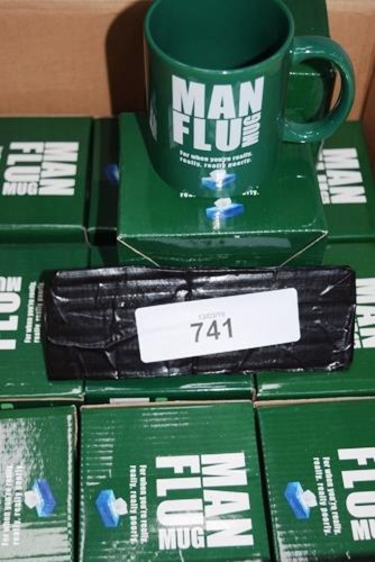 A box containing 20 x Man Flu mugs - New (GS16)