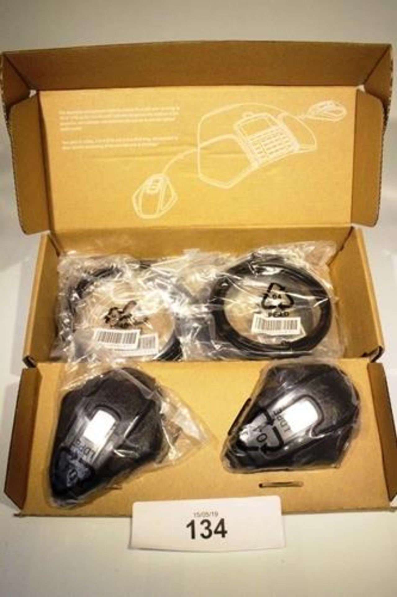 A set of 2 Konftel conference phone expansion micro phones, model 900102113 - New in box (FC2)