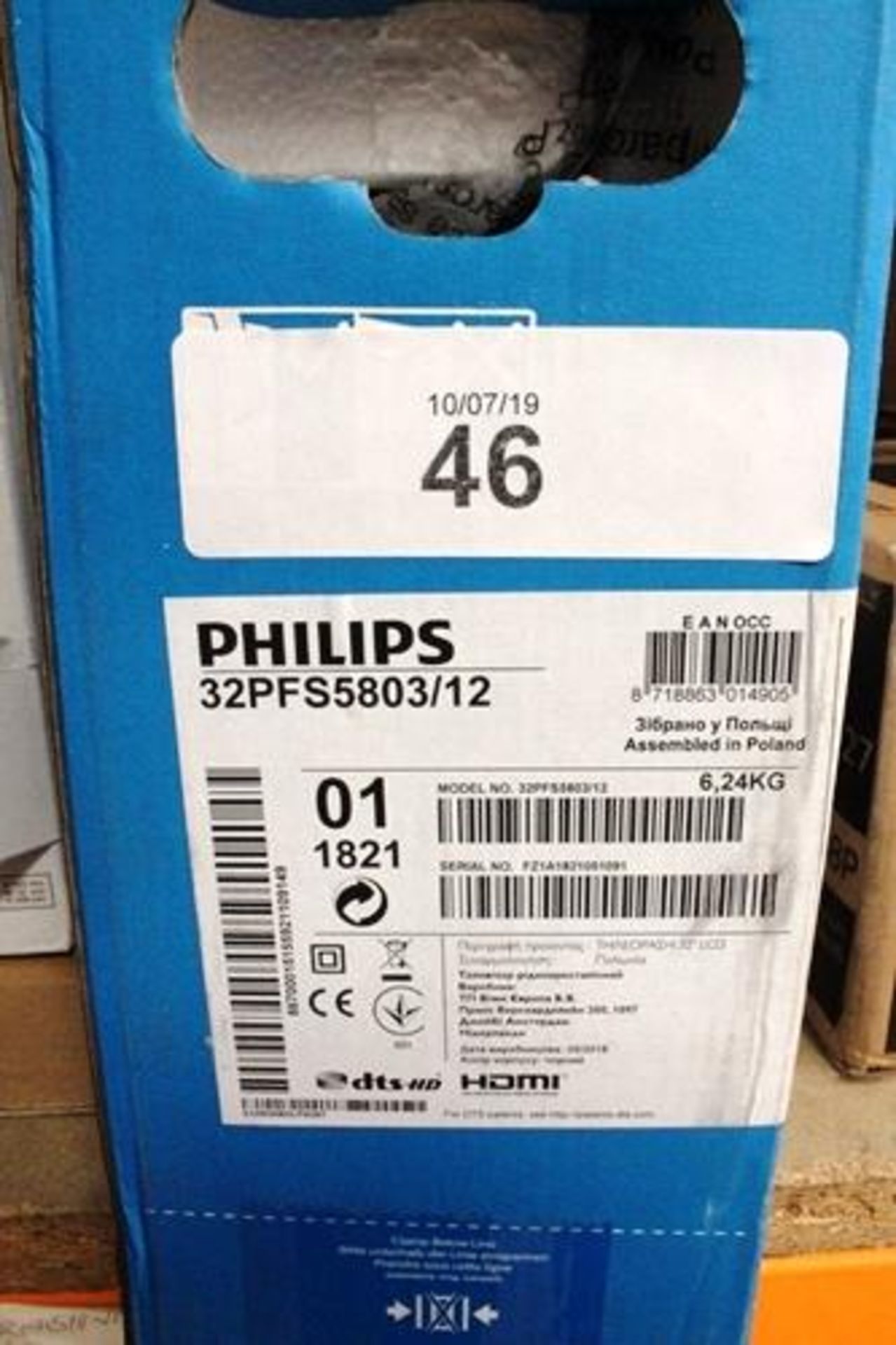 A Philips 22" TV, model 32PFS5803/12 - Sealed new in box (esb4)