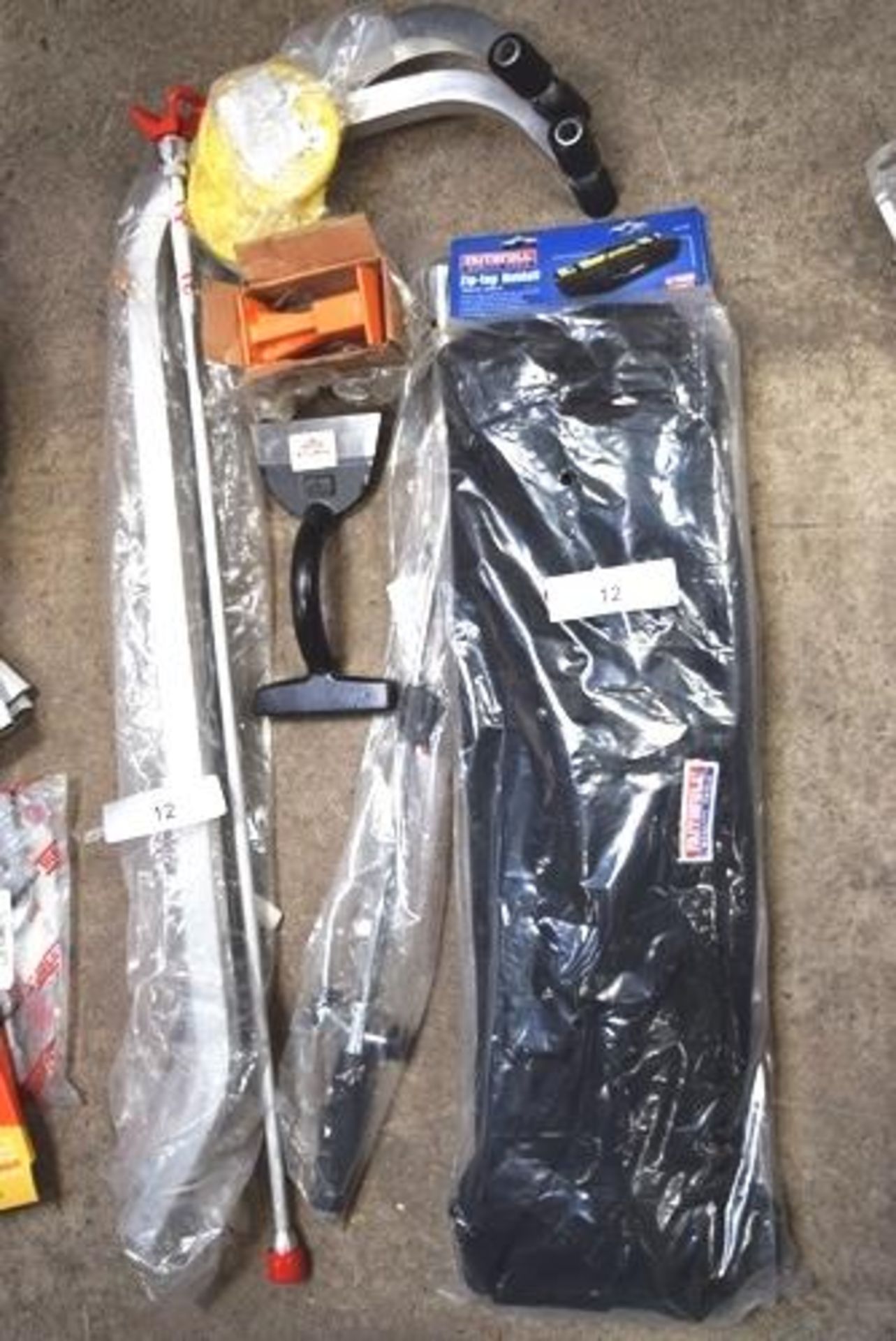 A quantity of tools including Faithfull zip top holdalls, ladder hooks, gas weed killer etc. - Mixed